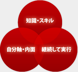 知識・スキル 自分軸・内面 継続して実?