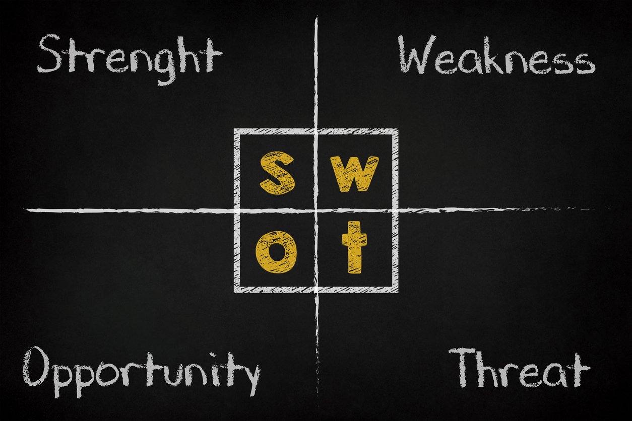 【MBA・ビジネス用語】SWOT分析とは? ビジネスの現場で活用できるポイントを解説!