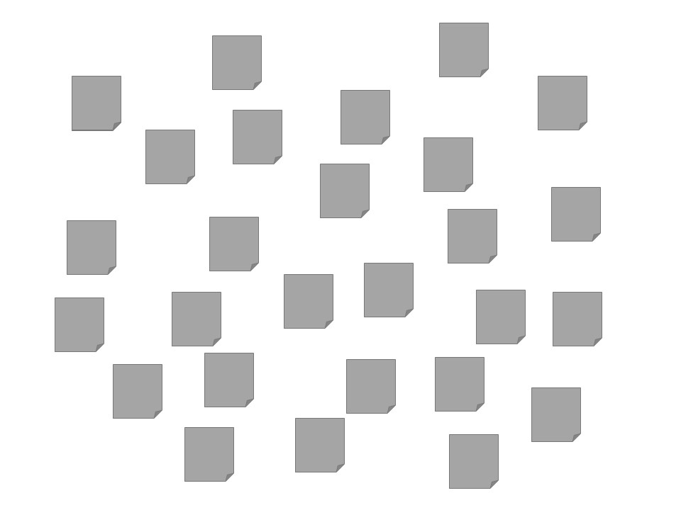 付箋1枚につき1つのアイデアを書き出す