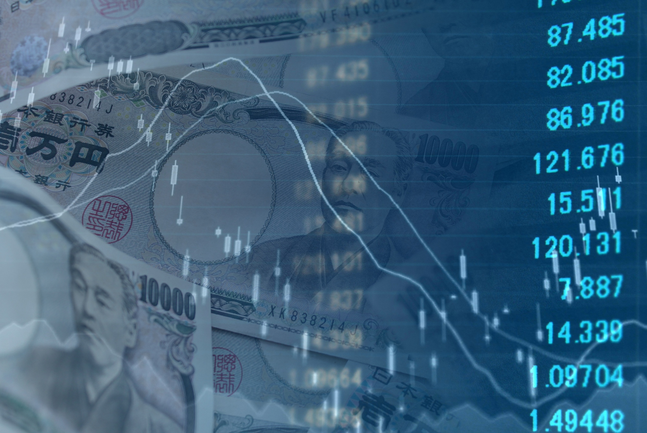 Japanese currency decreases