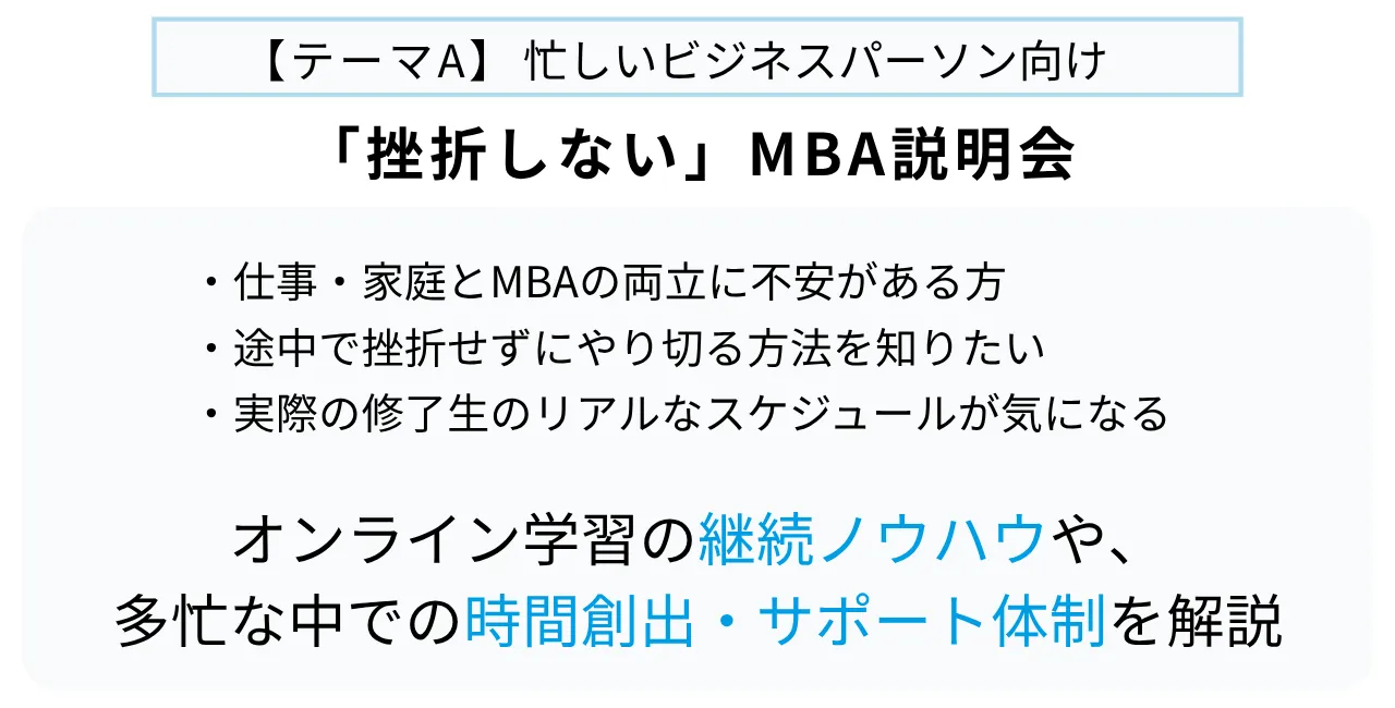 テーマ別説明会 テーマA
